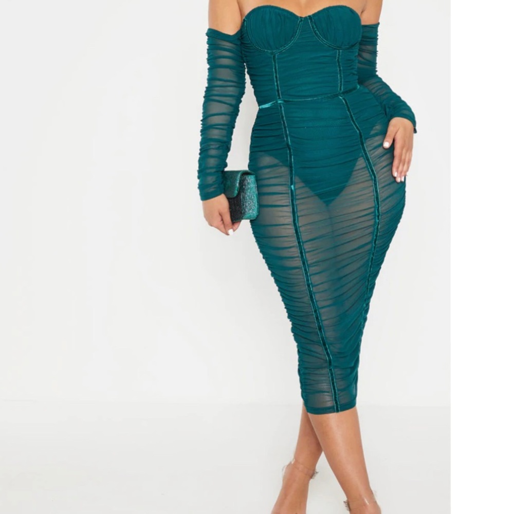 Cute night out mesh midi dress